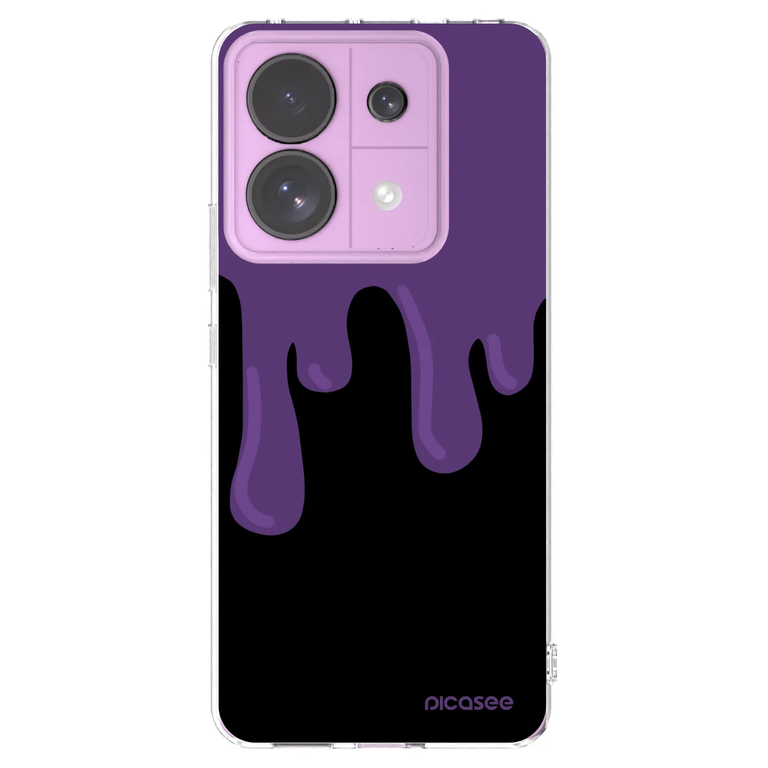 Picasee silikónový prehľadný obal pre Xiaomi Redmi Note 13 Pro 5G - Purple spooky