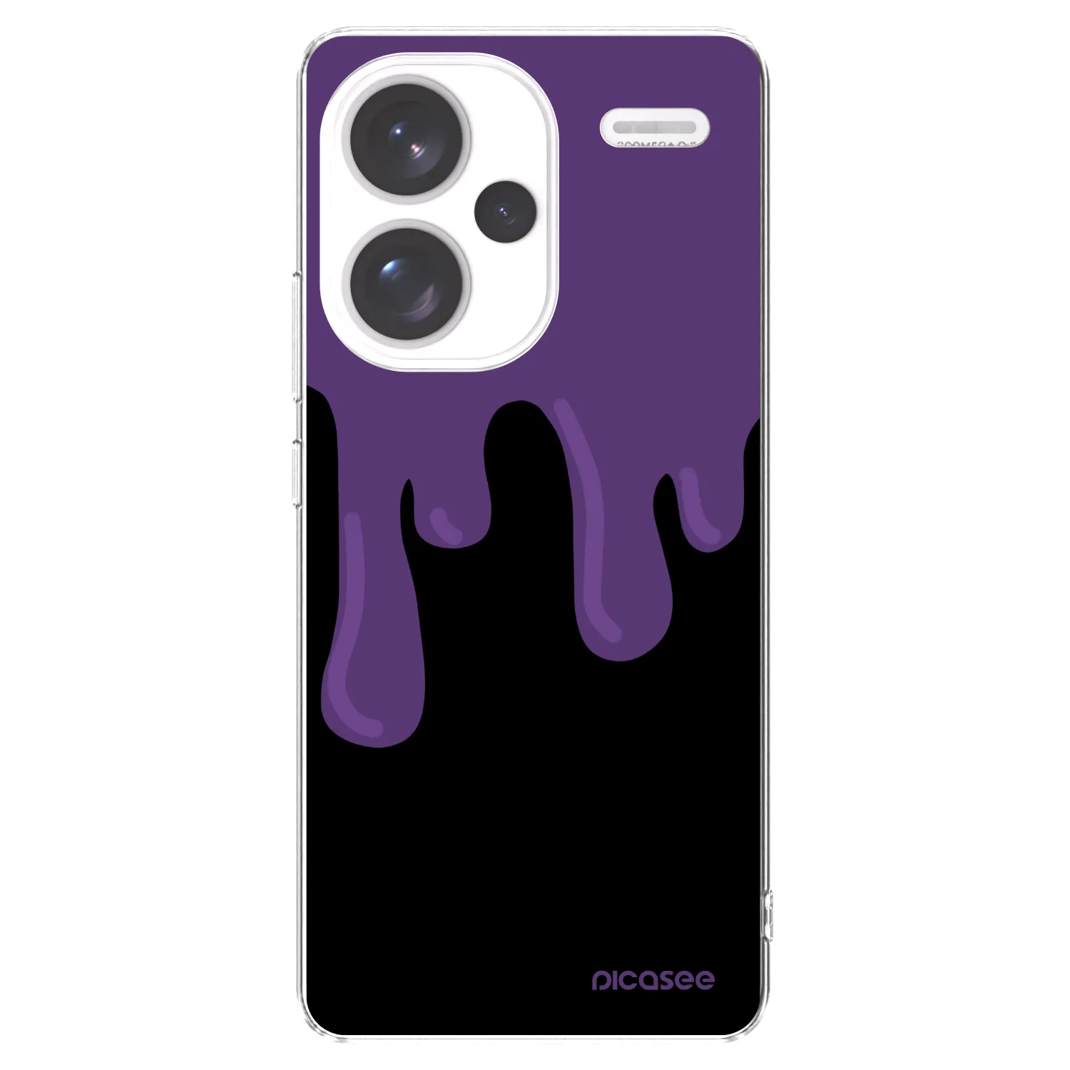 Picasee silikónový prehľadný obal pre Xiaomi Redmi Note 13 Pro+ 5G - Purple spooky