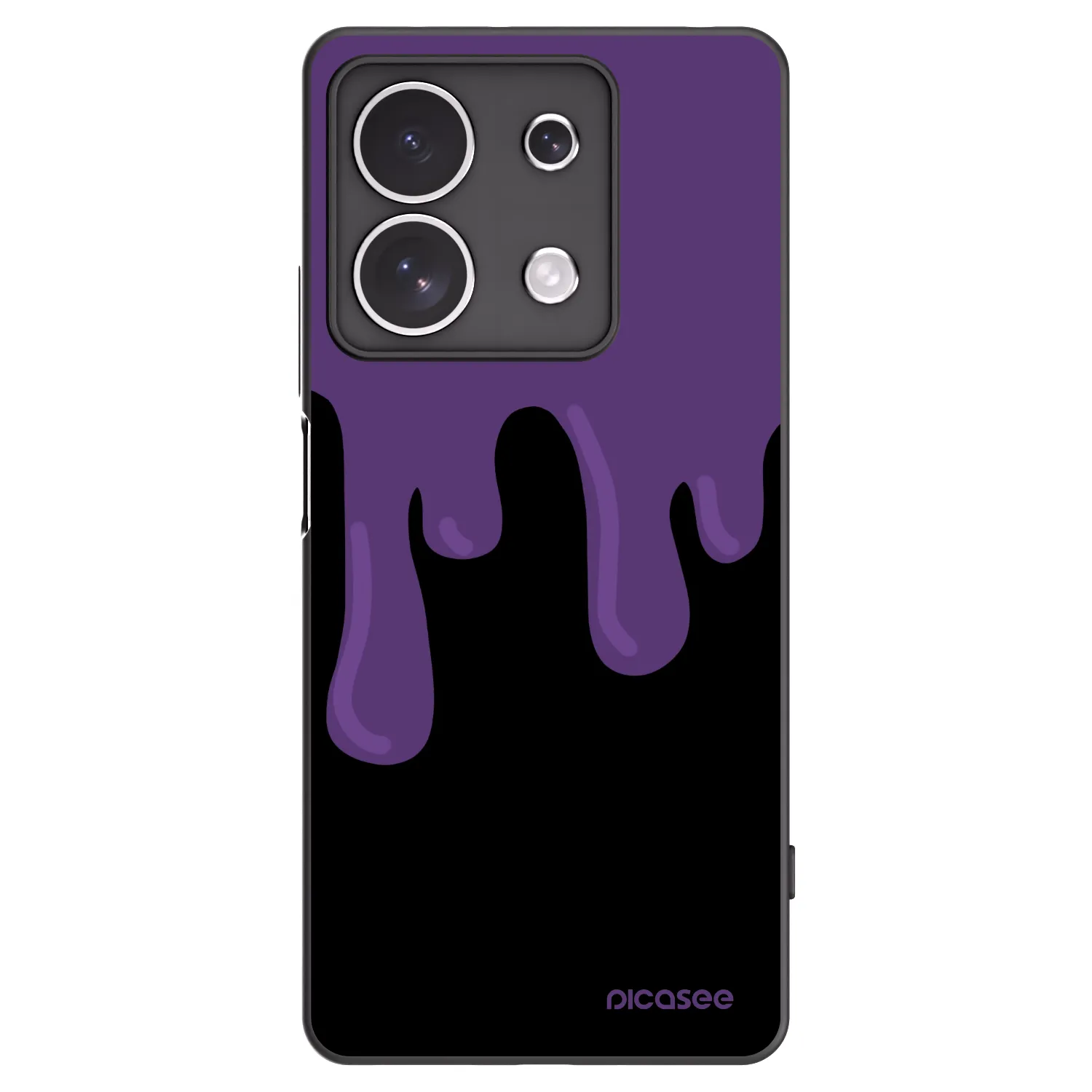 Picasee silikónový čierny obal pre Xiaomi Redmi Note 13 4G - Purple spooky