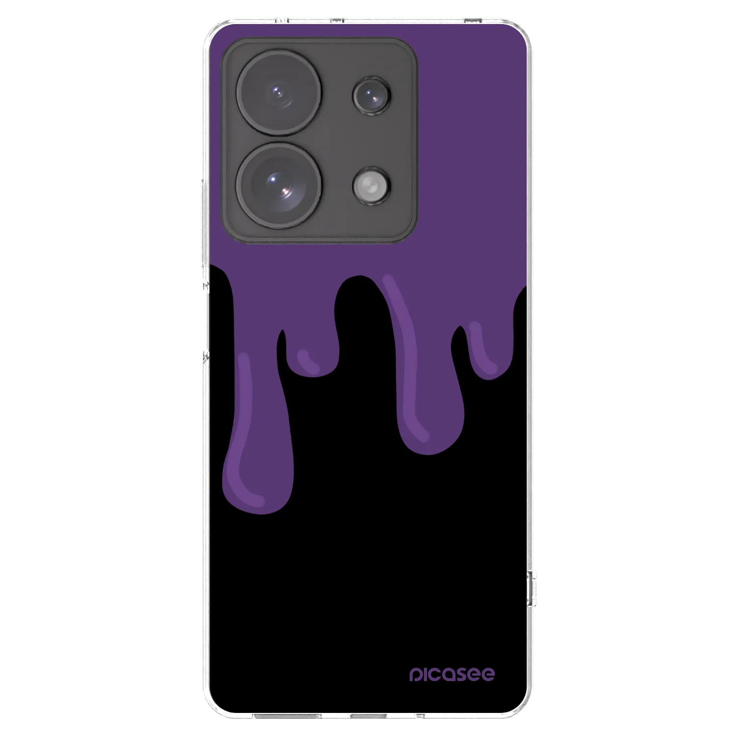 Picasee silikónový prehľadný obal pre Xiaomi Redmi Note 13 Pro 4G - Purple spooky