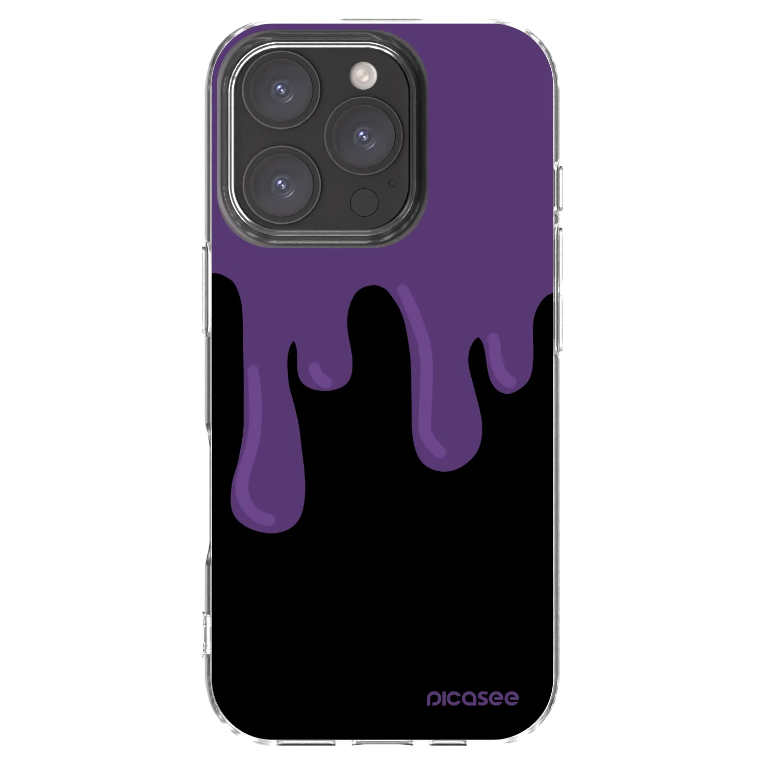 Picasee silikónový prehľadný obal pre Apple iPhone 16 Pro - Purple spooky