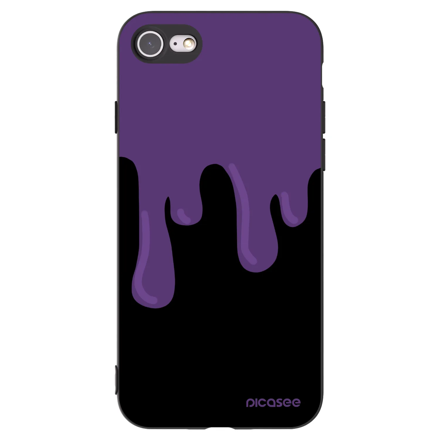 Picasee silikónový čierny obal pre Apple iPhone 8 - Purple spooky