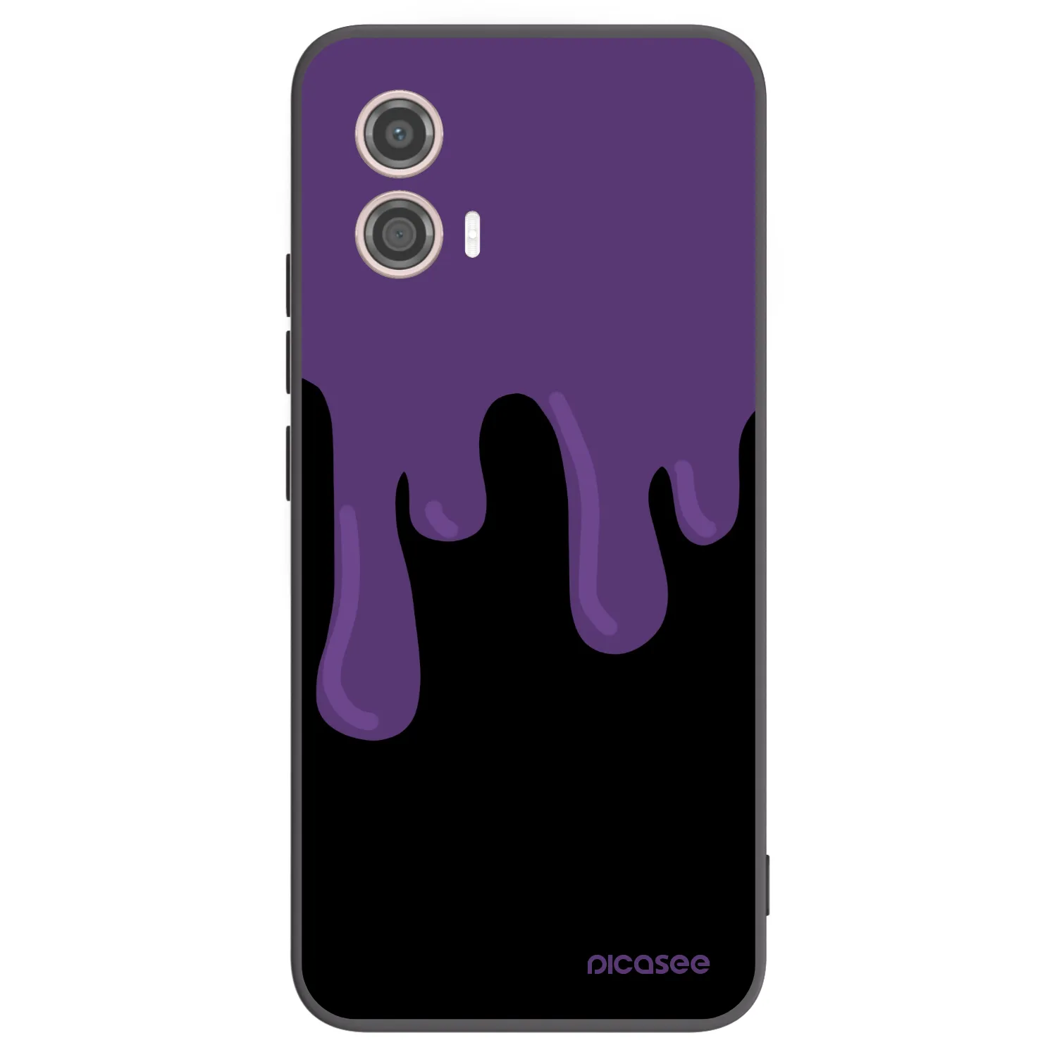 Picasee silikónový čierny obal pre Motorola Moto G53 5G - Purple spooky