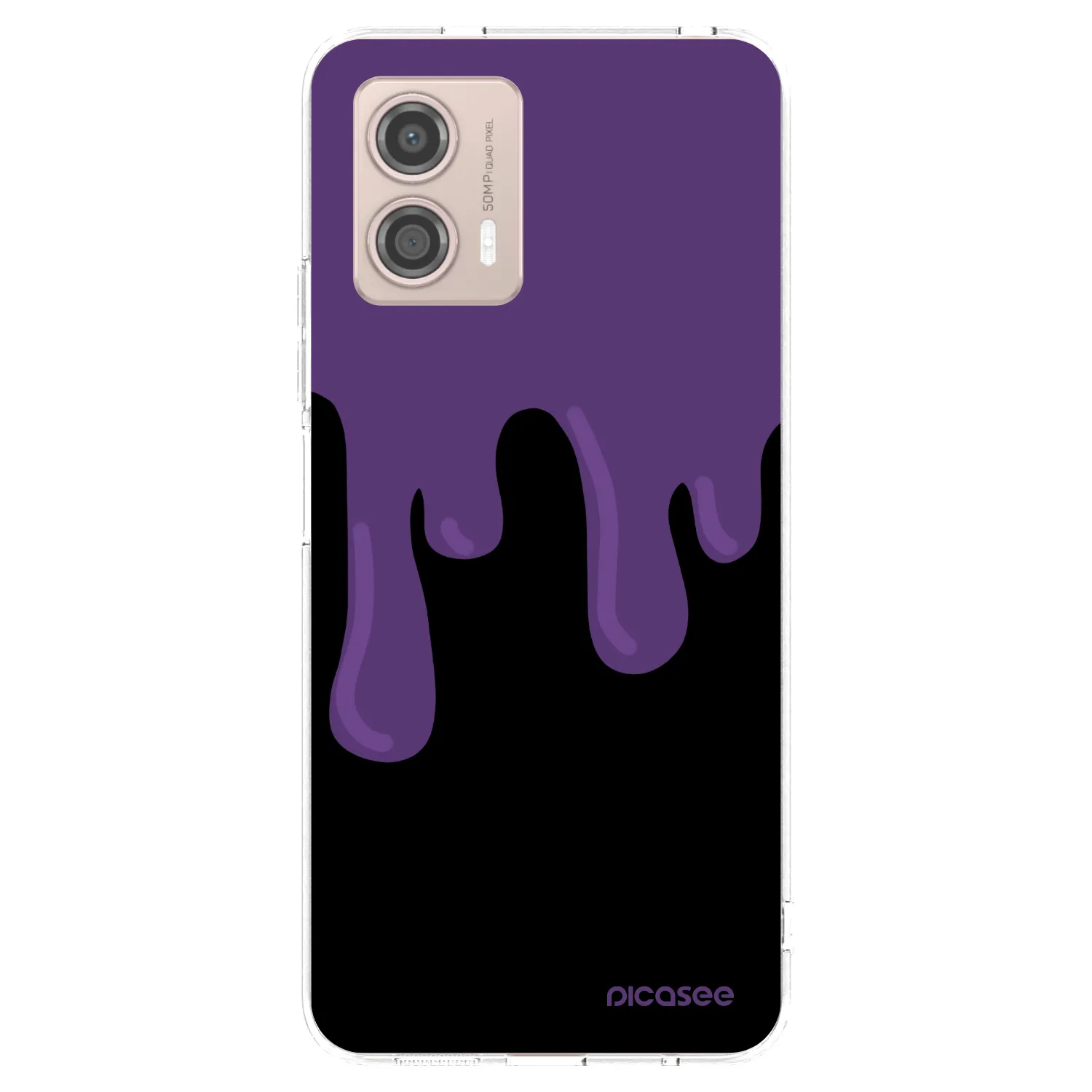 Picasee silikónový prehľadný obal pre Motorola Moto G53 5G - Purple spooky