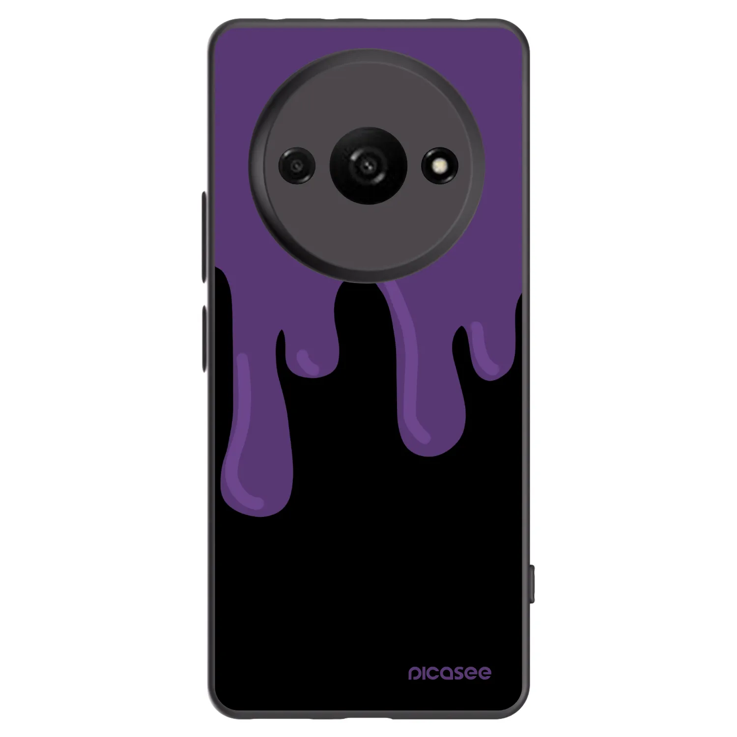 Picasee silikónový čierny obal pre Xiaomi Redmi A3 - Purple spooky