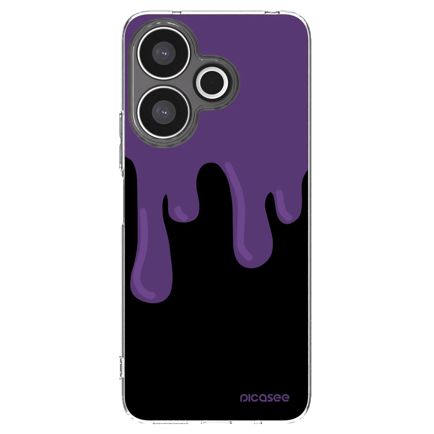 Picasee silikónový prehľadný obal pre Xiaomi Redmi 13 4G - Purple spooky