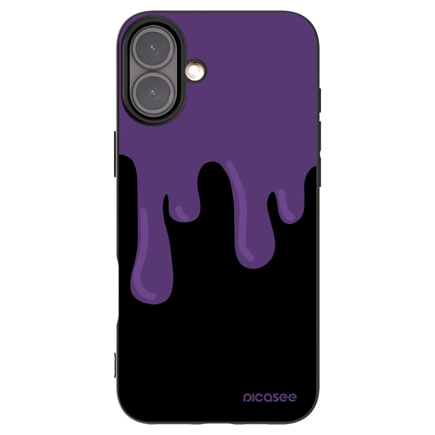 Picasee silikónový čierny obal pre Apple iPhone 16 Plus - Purple spooky