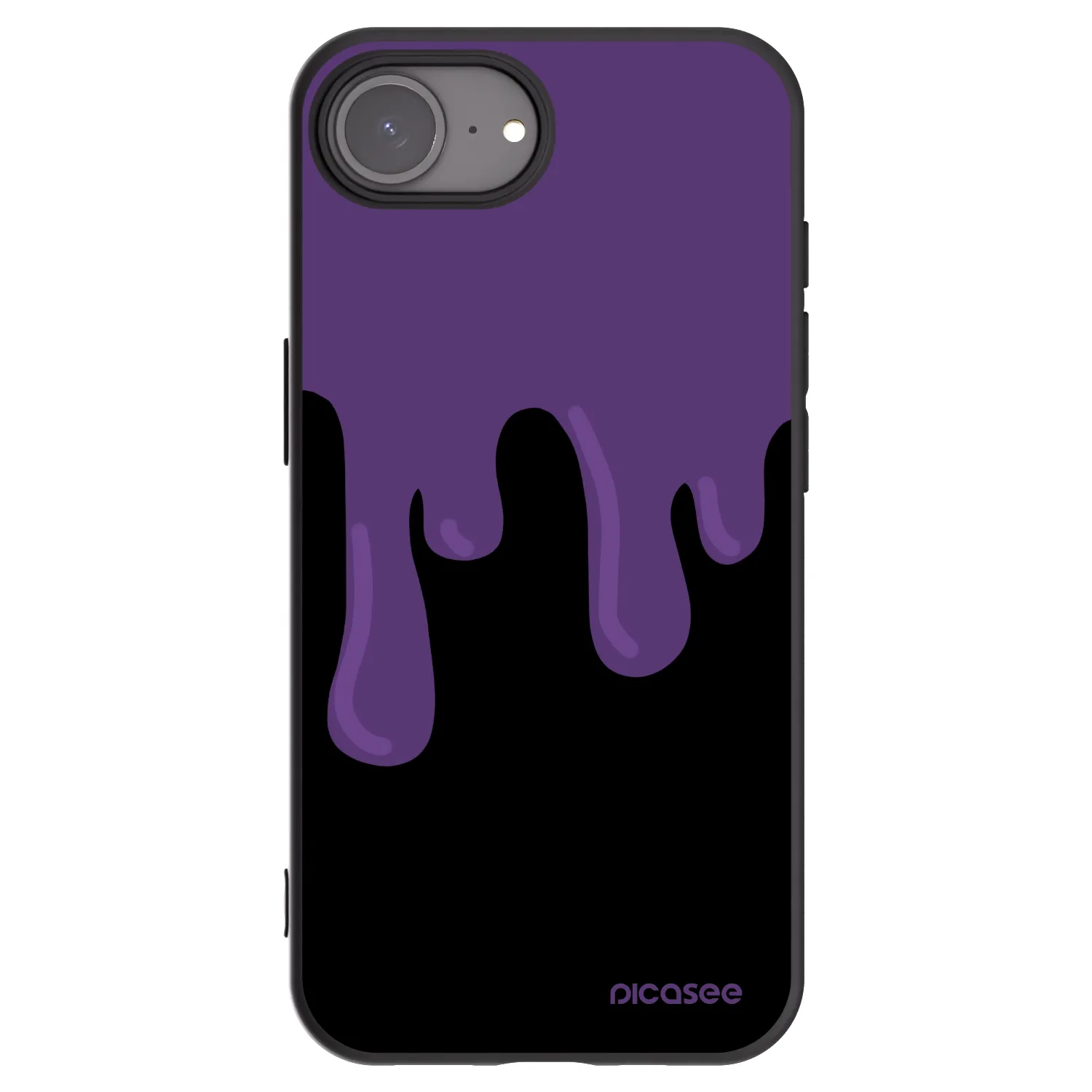 Picasee silikónový čierny obal pre Apple iPhone 16e - Purple spooky