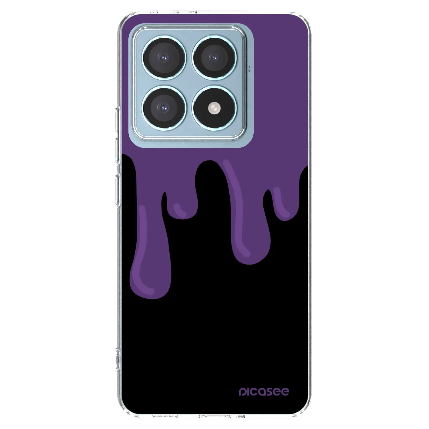 Picasee silikónový prehľadný obal pre Xiaomi 14T Pro - Purple spooky