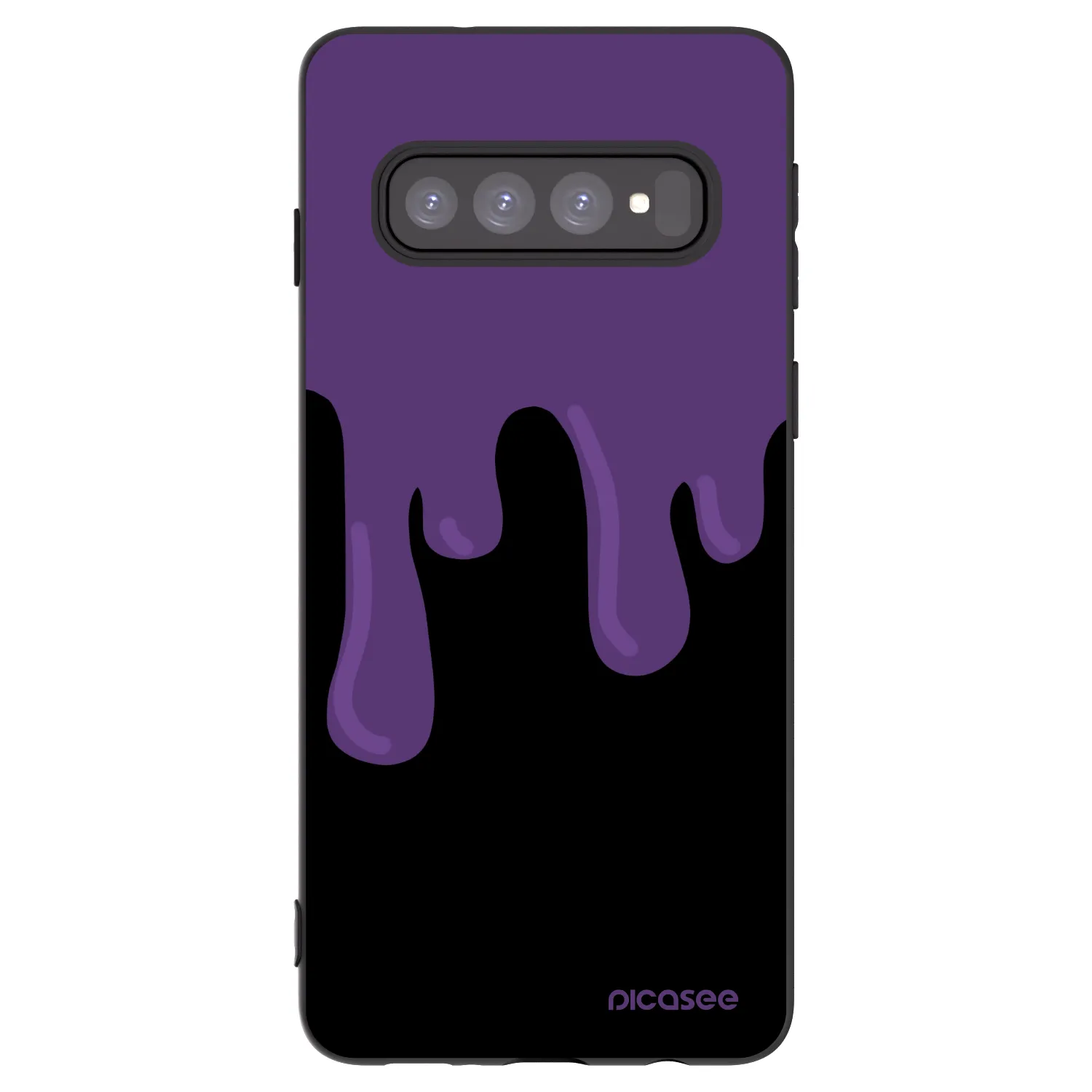 Picasee silikónový čierny obal pre Samsung Galaxy S10 G973 - Purple spooky