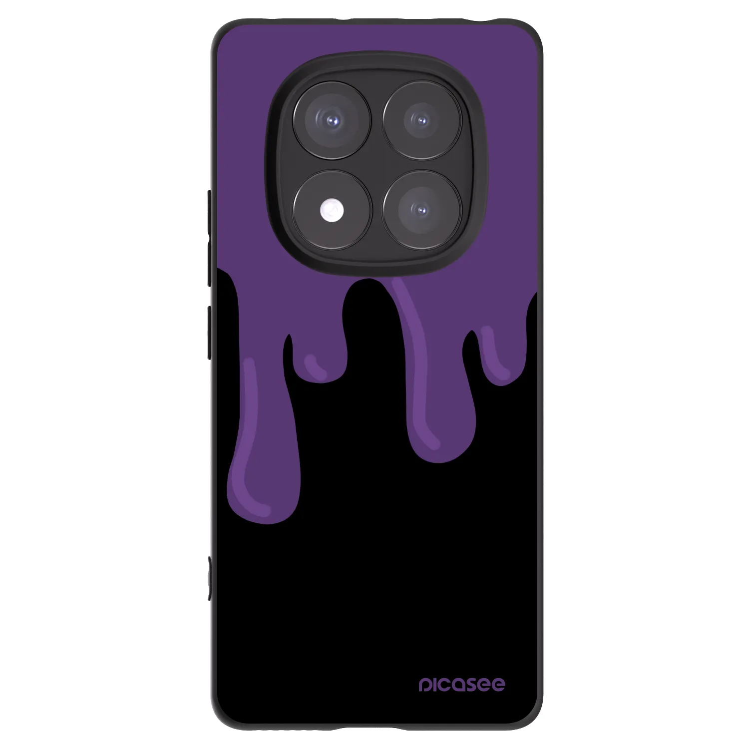 Picasee silikónový čierny obal pre Xiaomi Redmi Note 14 Pro+ 5G - Purple spooky