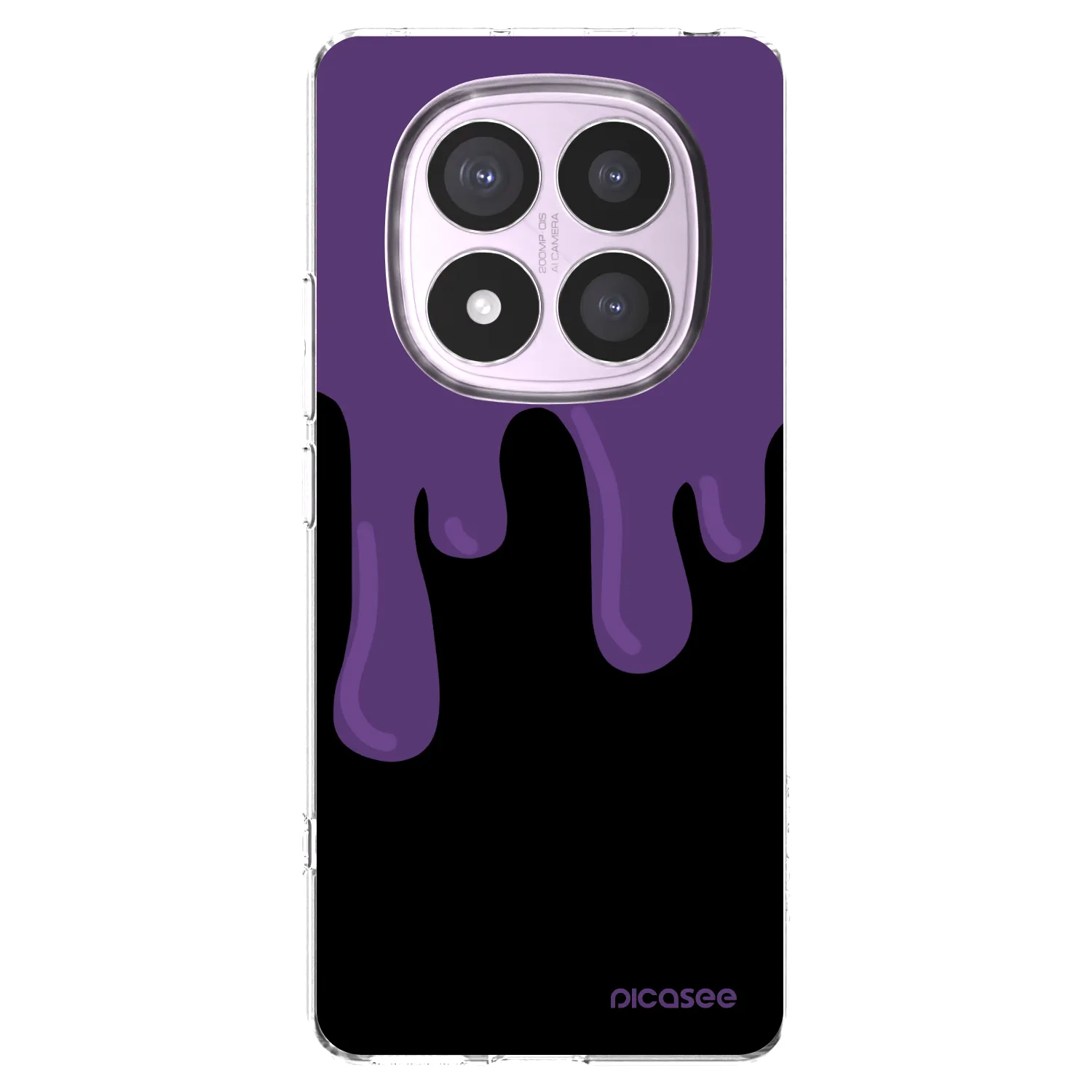 Picasee silikónový prehľadný obal pre Xiaomi Redmi Note 14 Pro 5G - Purple spooky