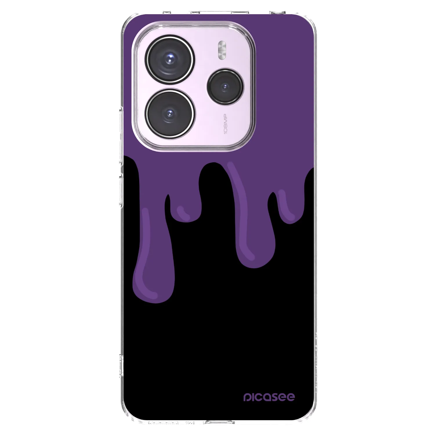Picasee silikónový prehľadný obal pre Xiaomi Redmi Note 14 5G - Purple spooky