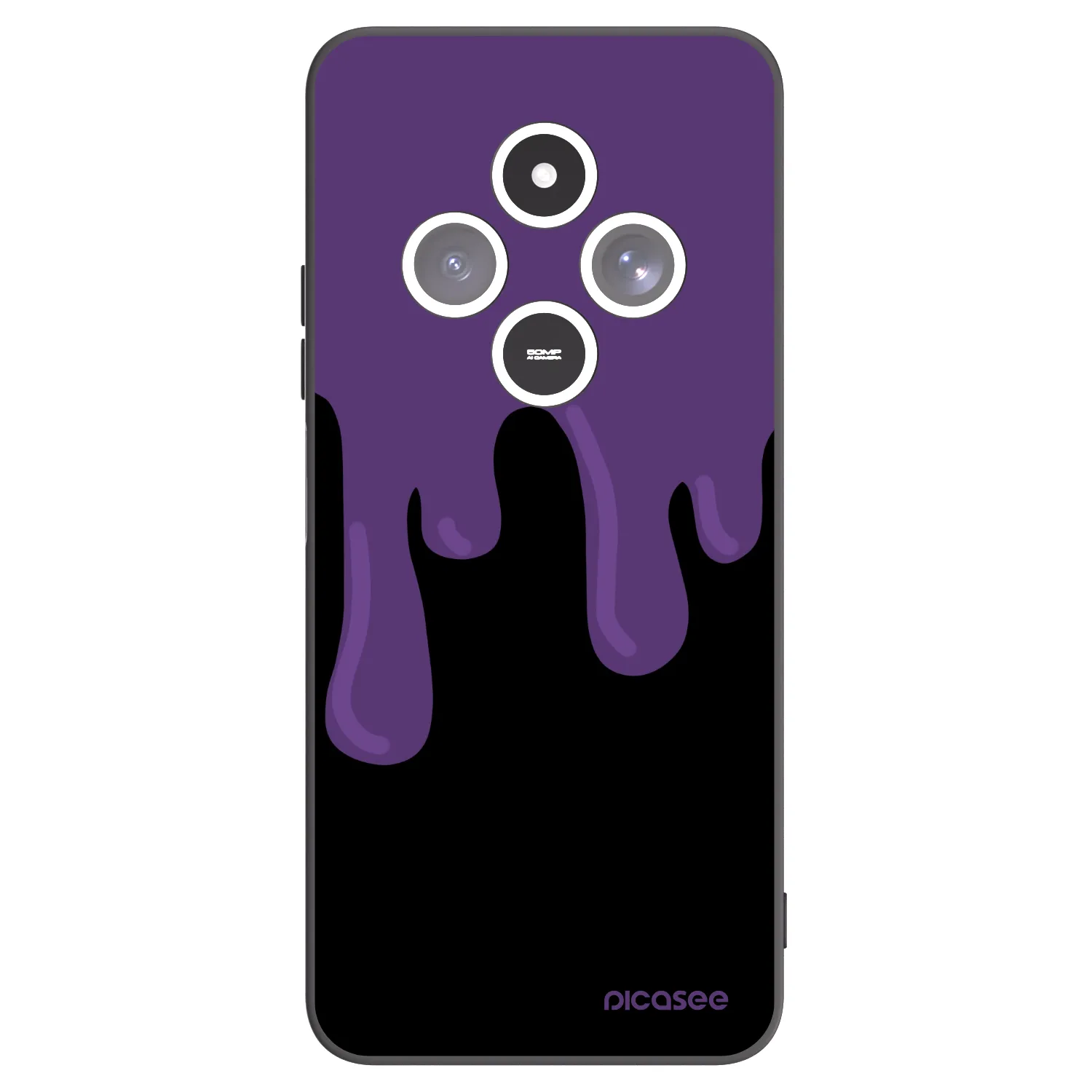 Picasee silikónový čierny obal pre Xiaomi Redmi 14C - Purple spooky