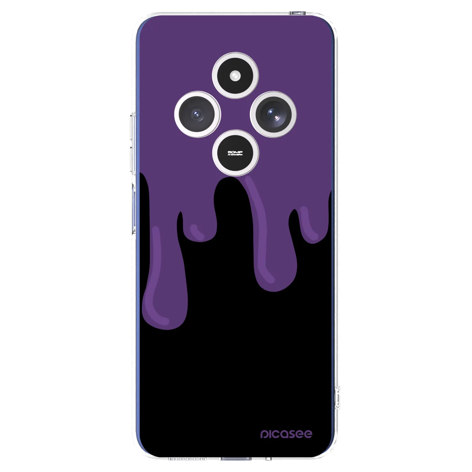 Picasee silikónový prehľadný obal pre Xiaomi Redmi 14C - Purple spooky