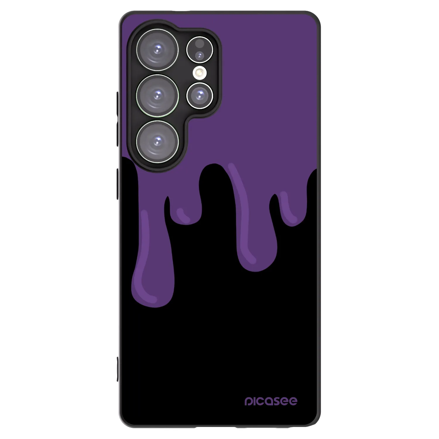 Picasee silikónový čierny obal pre Samsung Galaxy S25 Ultra 5G - Purple spooky