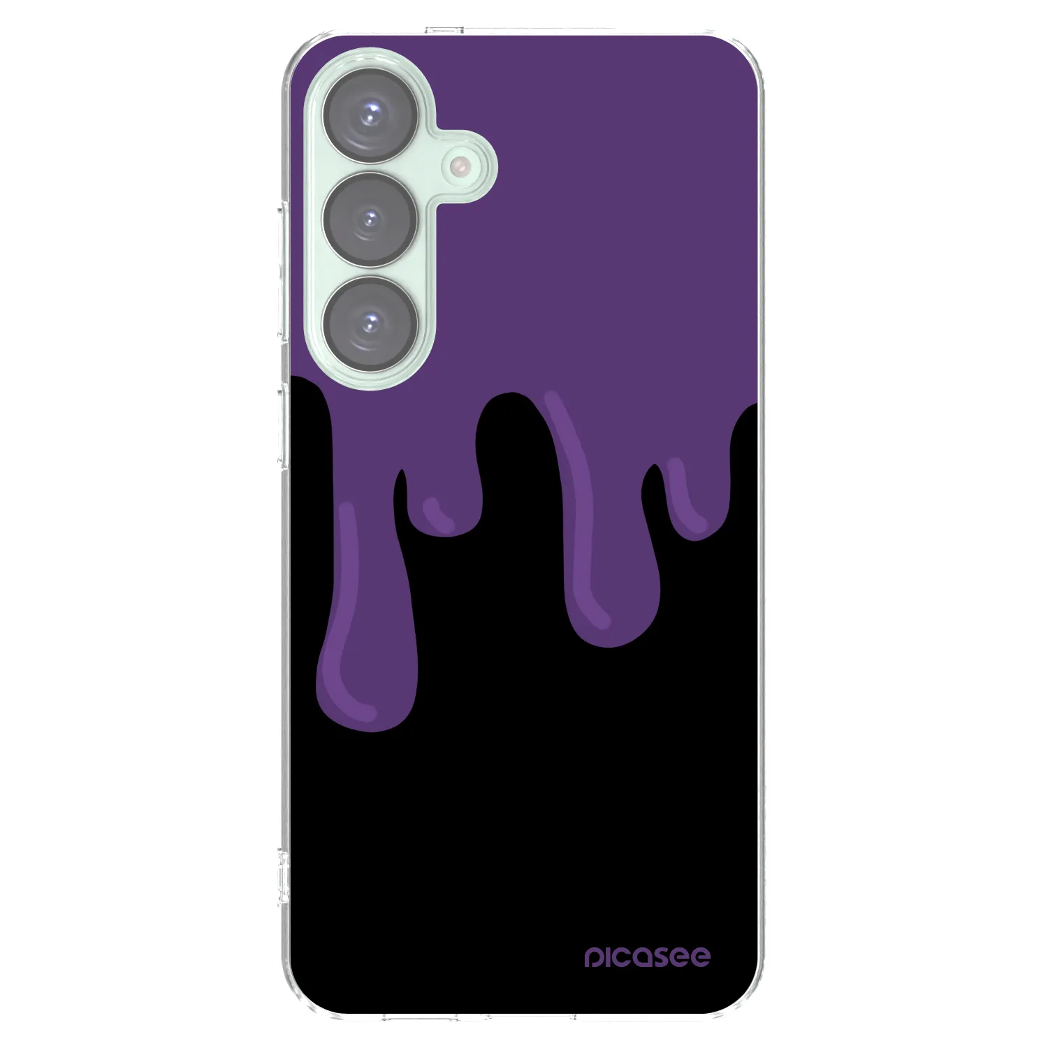 Picasee silikónový prehľadný obal pre Samsung Galaxy S25+ 5G - Purple spooky