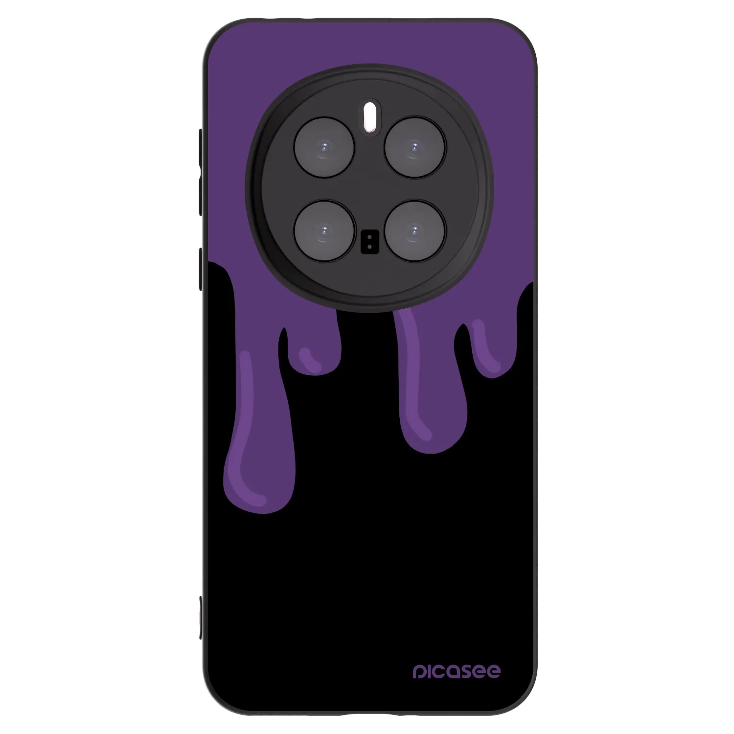 Picasee silikónový čierny obal pre Honor Magic7 Pro 5G - Purple spooky