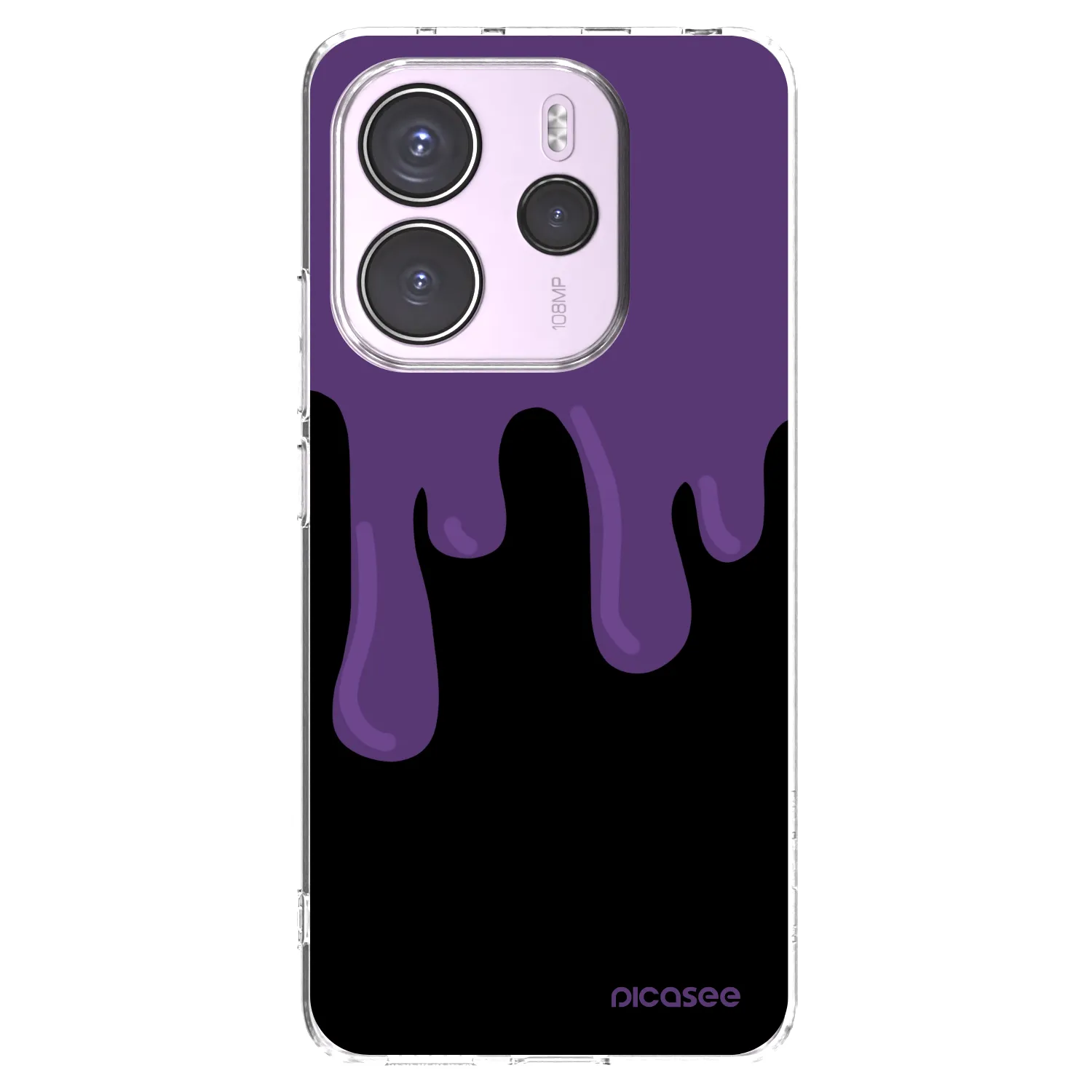 Picasee silikónový prehľadný obal pre Xiaomi Redmi Note 14 4G - Purple spooky