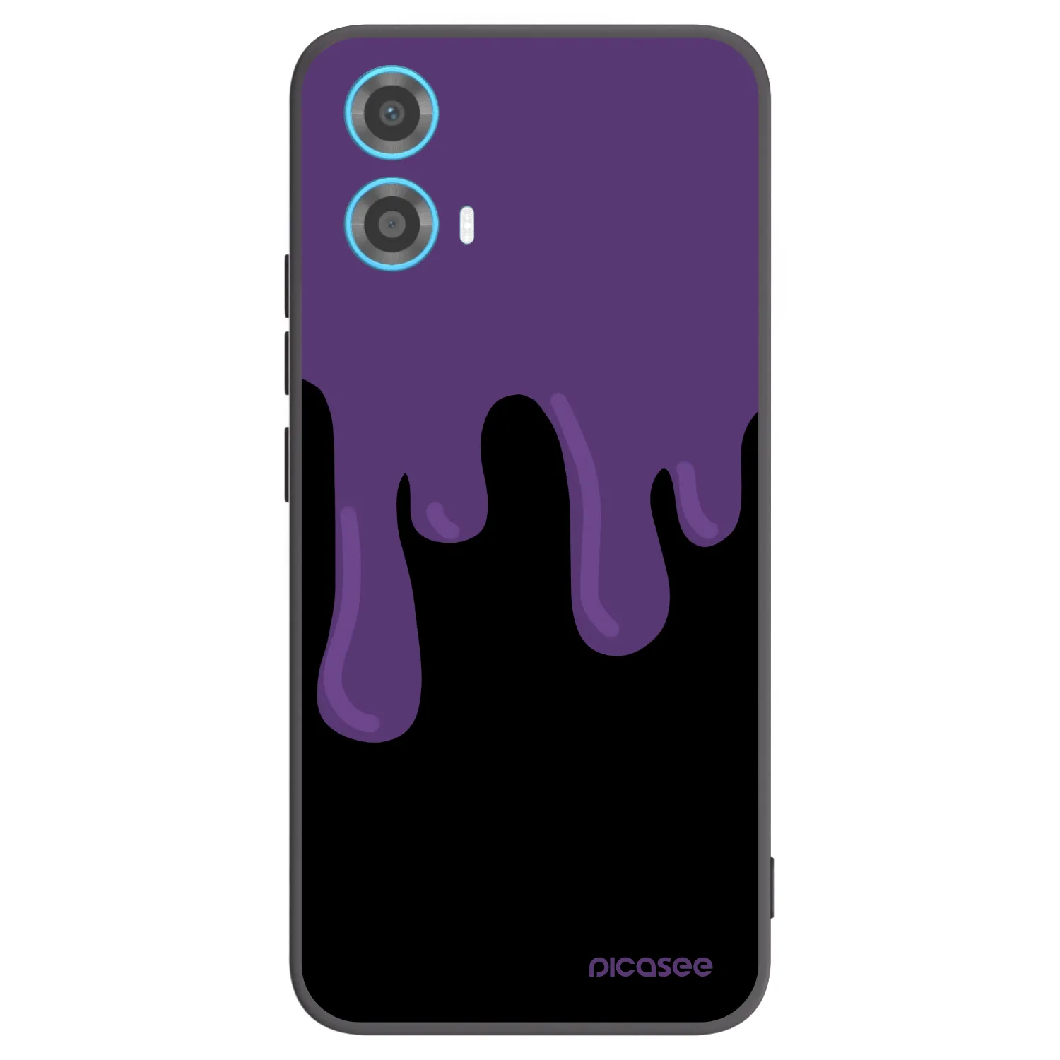 Picasee silikónový čierny obal pre Motorola Moto G34 5G - Purple spooky