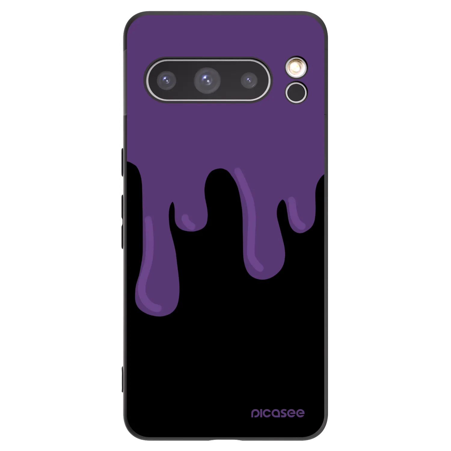 Picasee silikónový čierny obal pre Google Pixel 8 Pro - Purple spooky