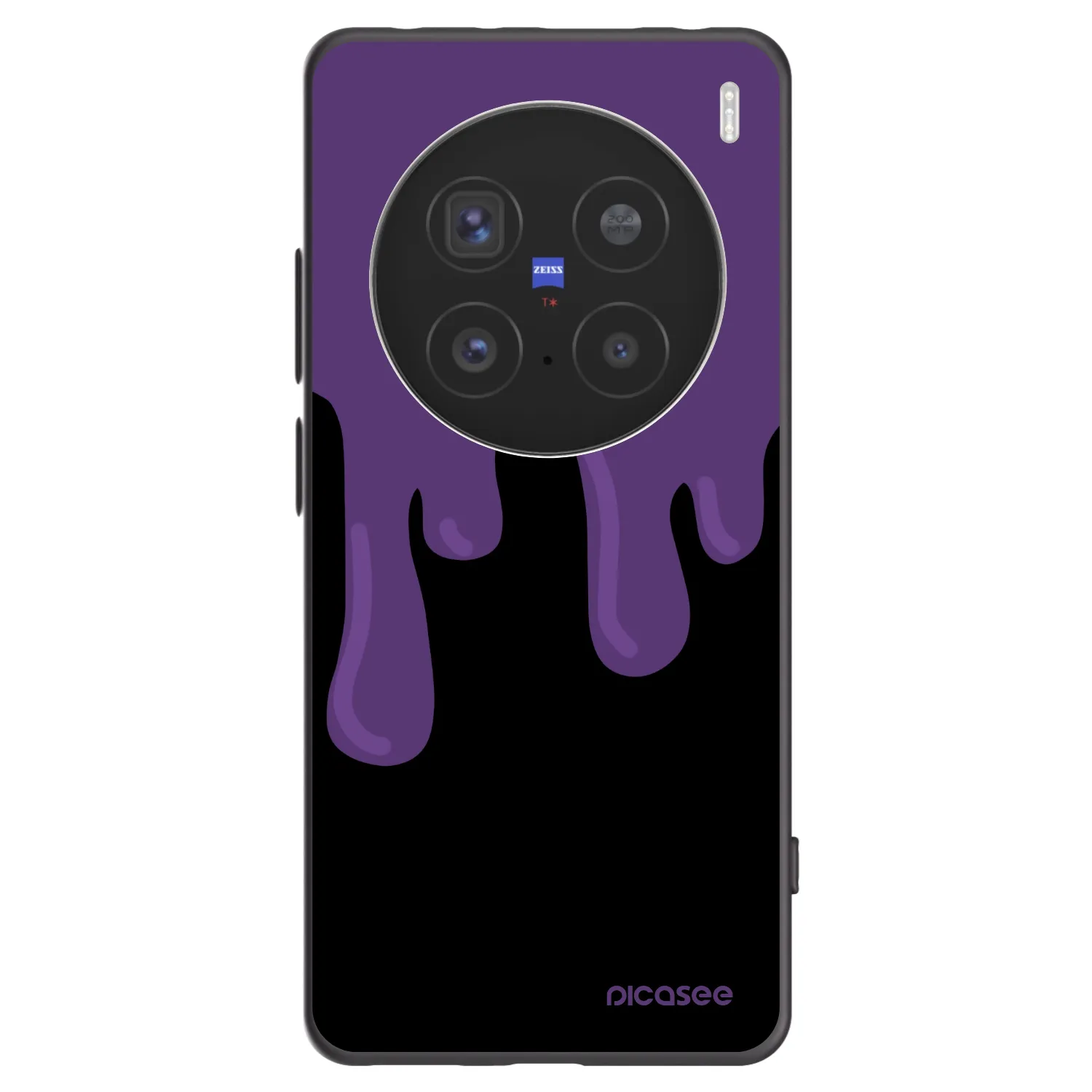 Picasee silikónový čierny obal pre Vivo X200 Pro - Purple spooky