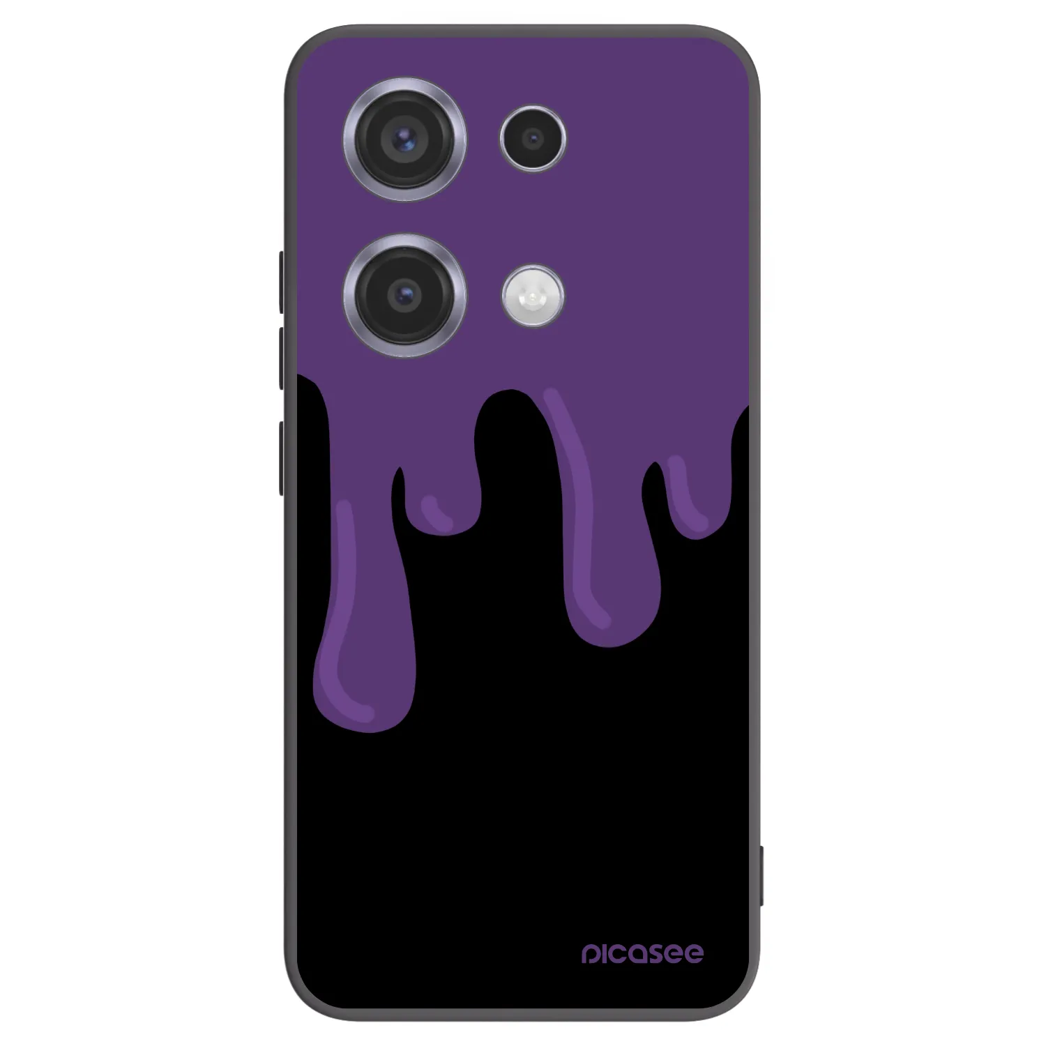 Picasee silikónový čierny obal pre Xiaomi Redmi Note 14S - Purple spooky