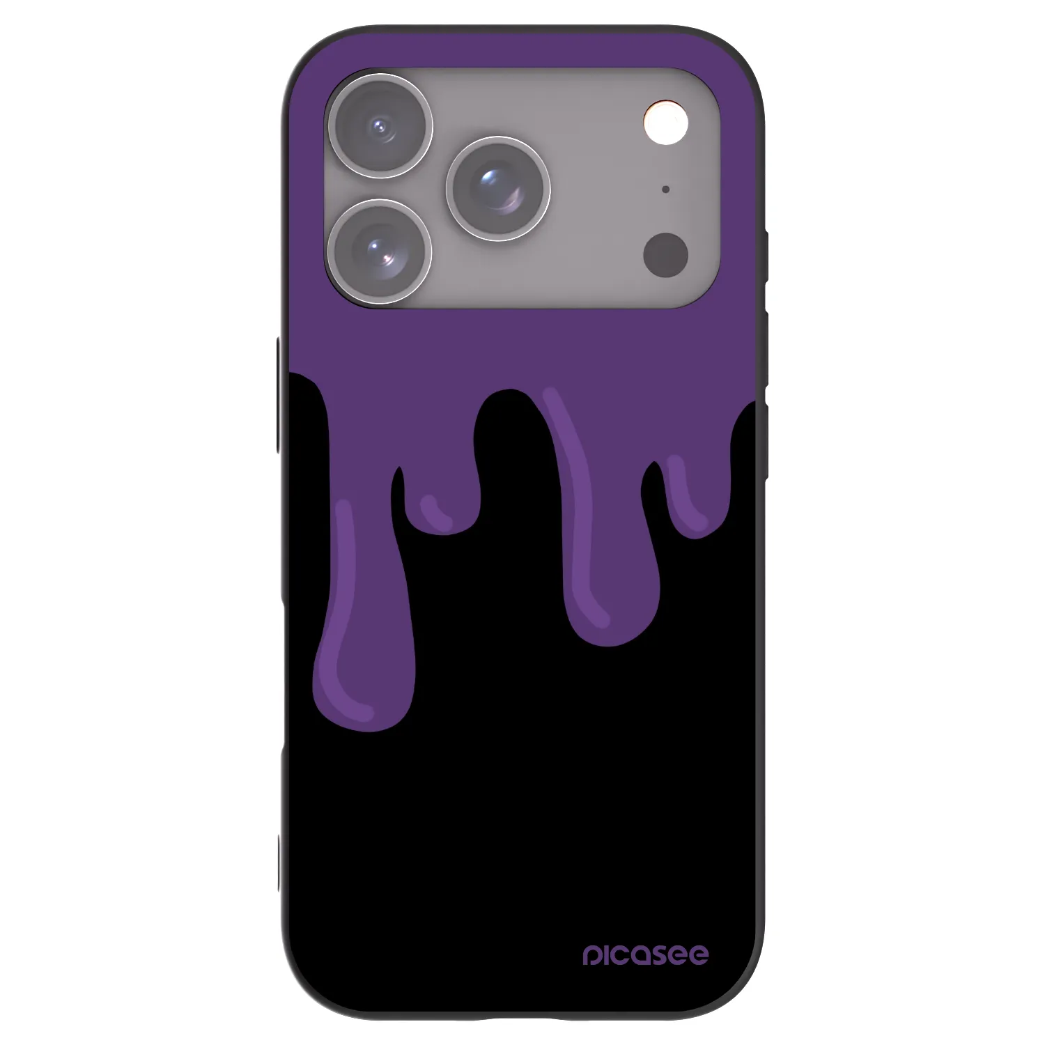 Picasee silikónový čierny obal pre Apple iPhone 17 Pro - Purple spooky