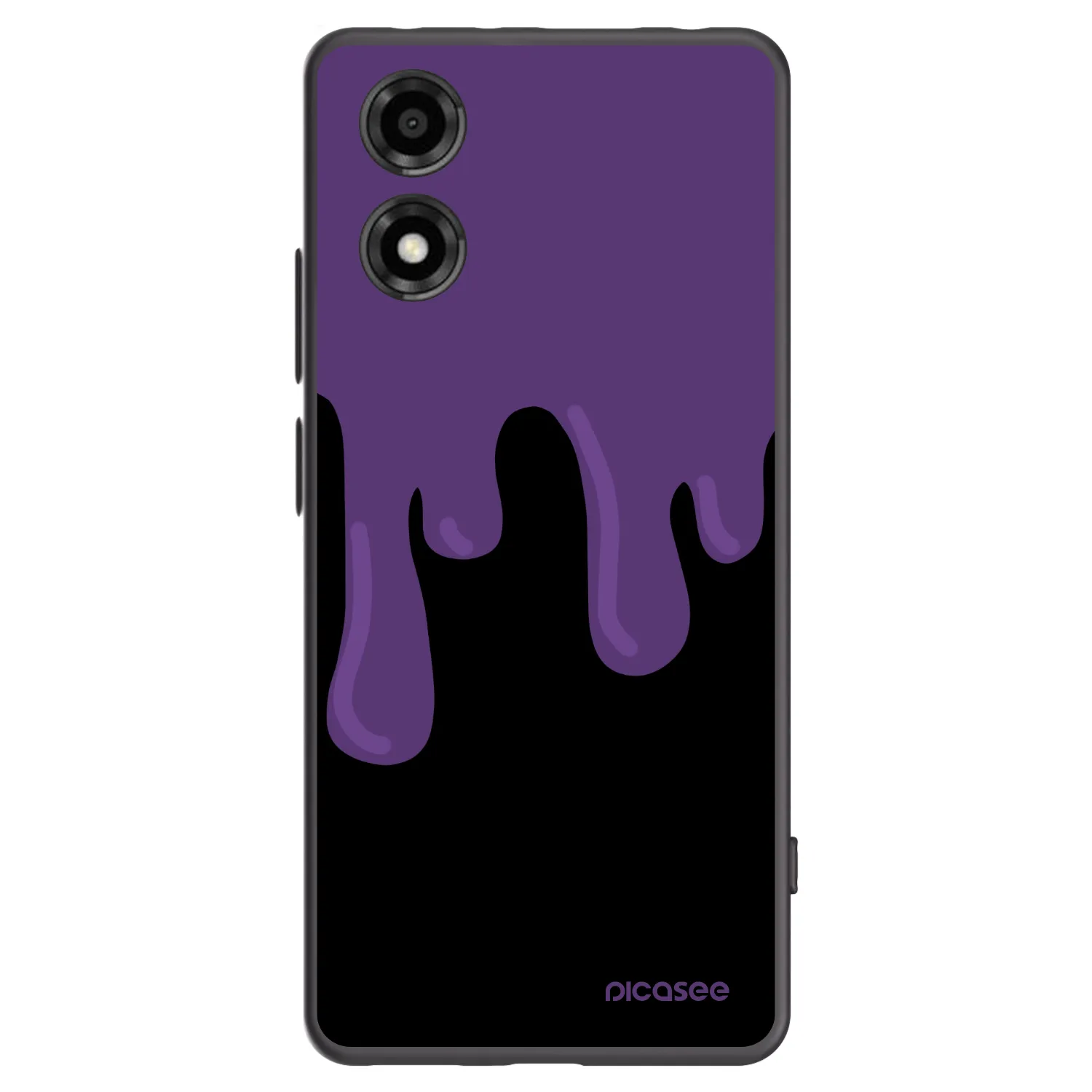 Picasee silikónový čierny obal pre Motorola Moto E14 - Purple spooky