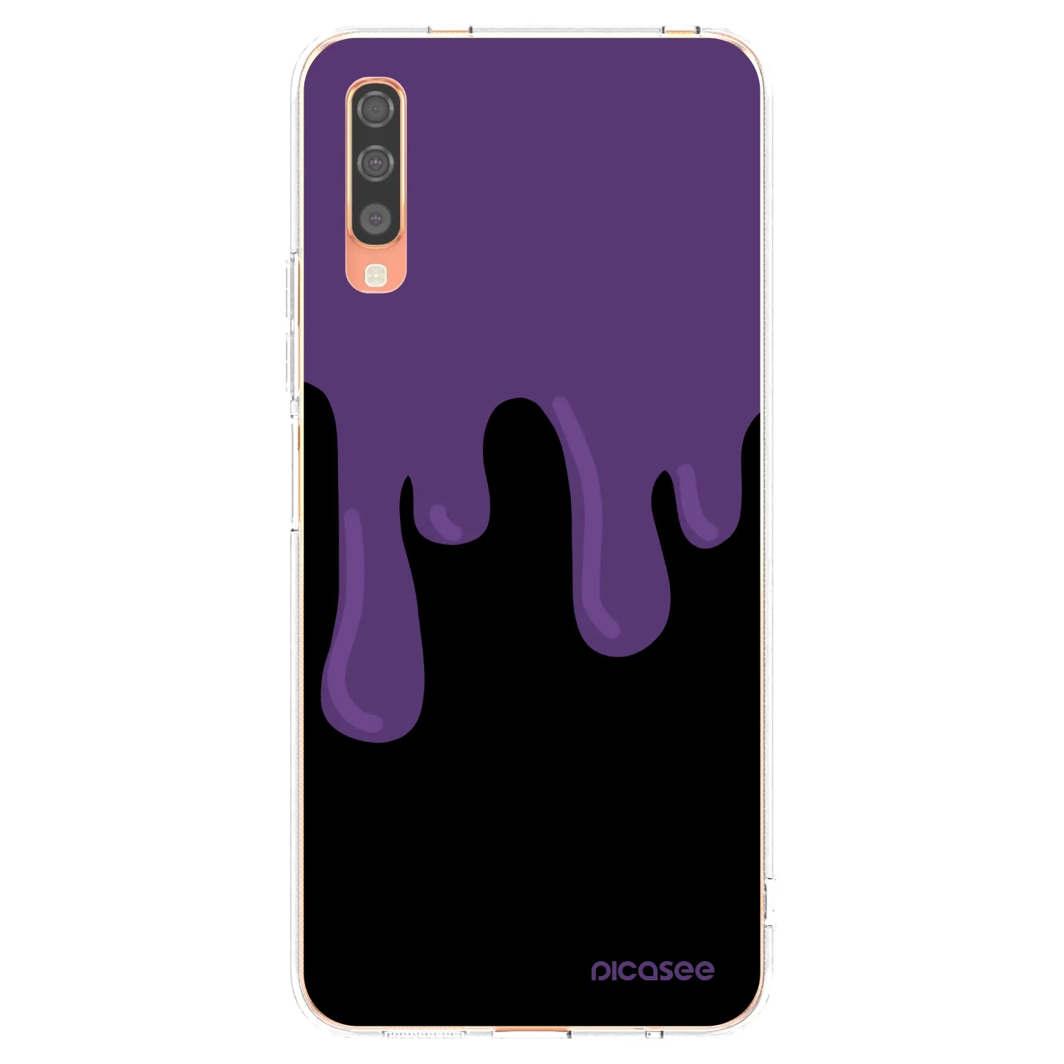 Picasee silikónový prehľadný obal pre Samsung Galaxy A70 A705F - Purple spooky