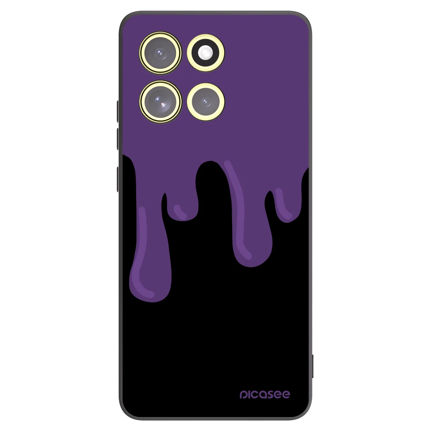 Picasee silikónový čierny obal pre Motorola Moto G86 5G - Purple spooky