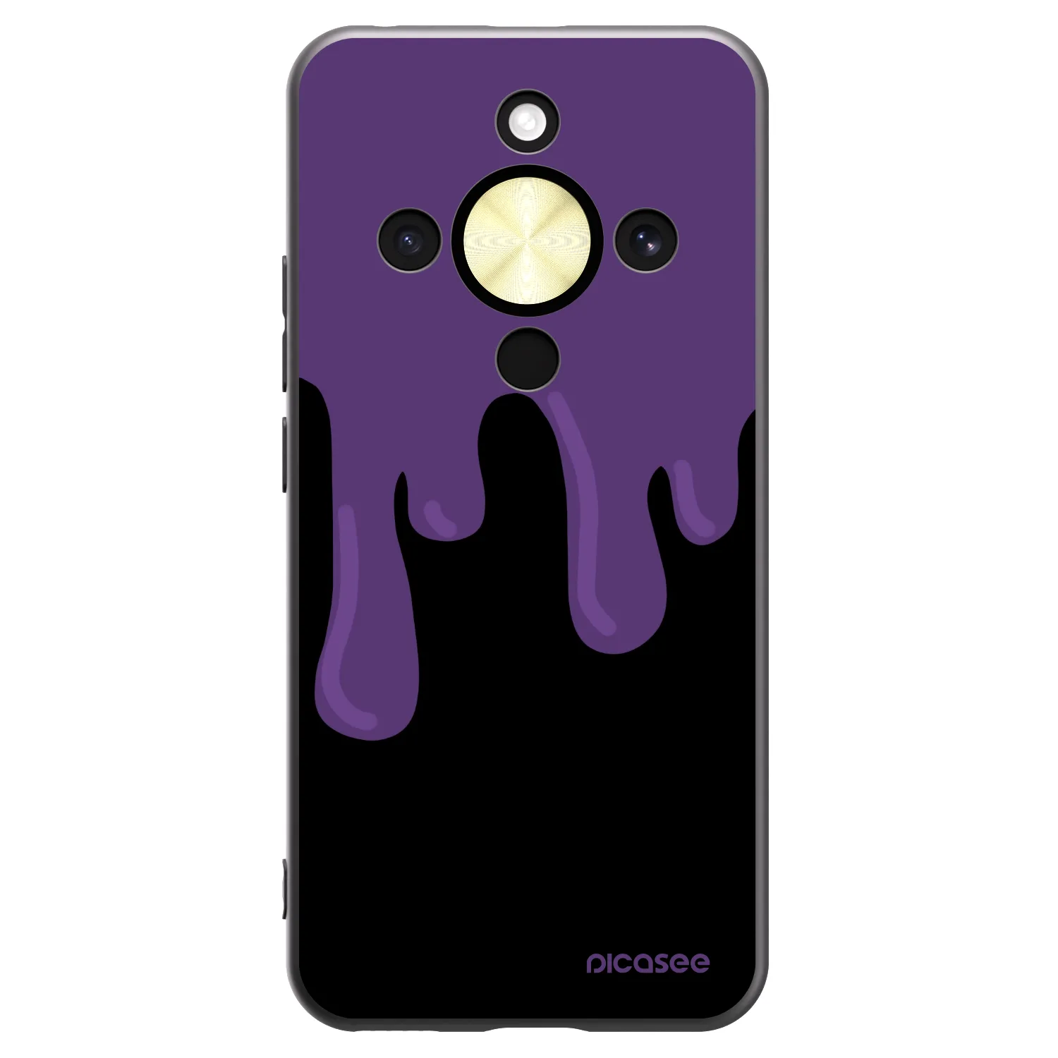 Picasee silikónový čierny obal pre Honor Magic8 Lite 5G - Purple spooky
