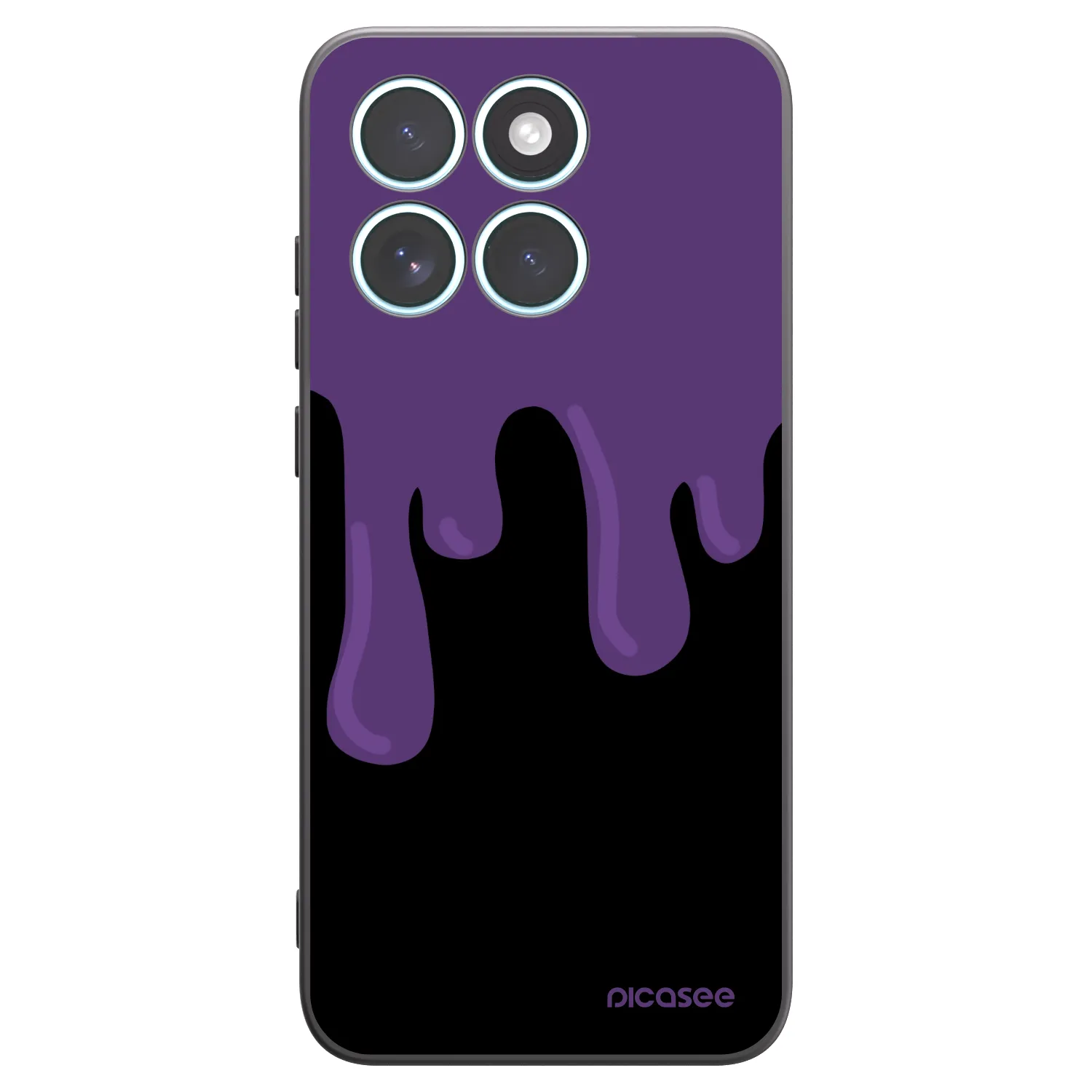 Picasee silikónový čierny obal pre Motorola Edge 70 Fusion - Purple spooky