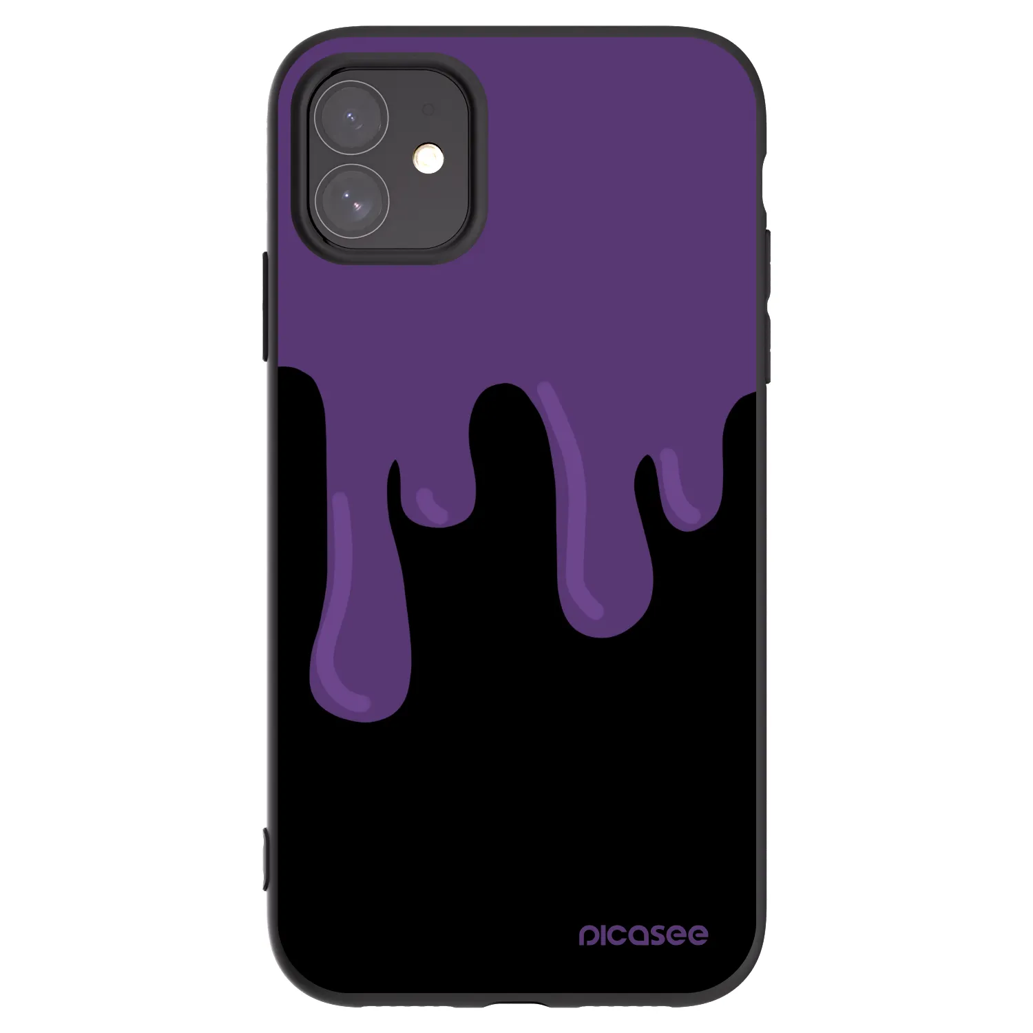 Picasee silikónový čierny obal pre Apple iPhone 11 - Purple spooky