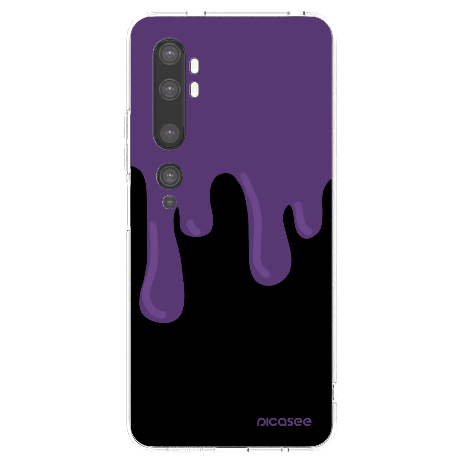 Picasee silikónový prehľadný obal pre Xiaomi Mi Note 10 (Pro) - Purple spooky