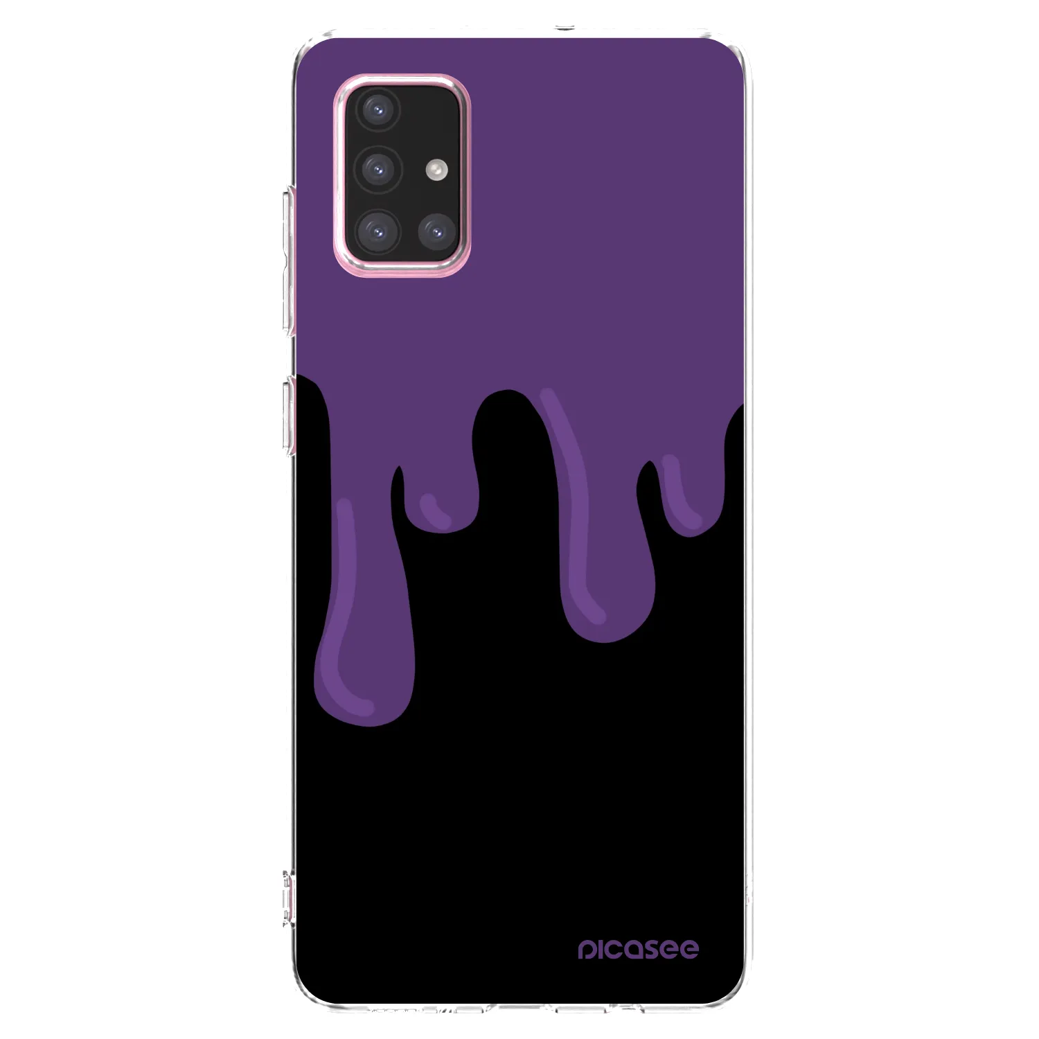 Picasee silikónový prehľadný obal pre Samsung Galaxy A71 A715F - Purple spooky