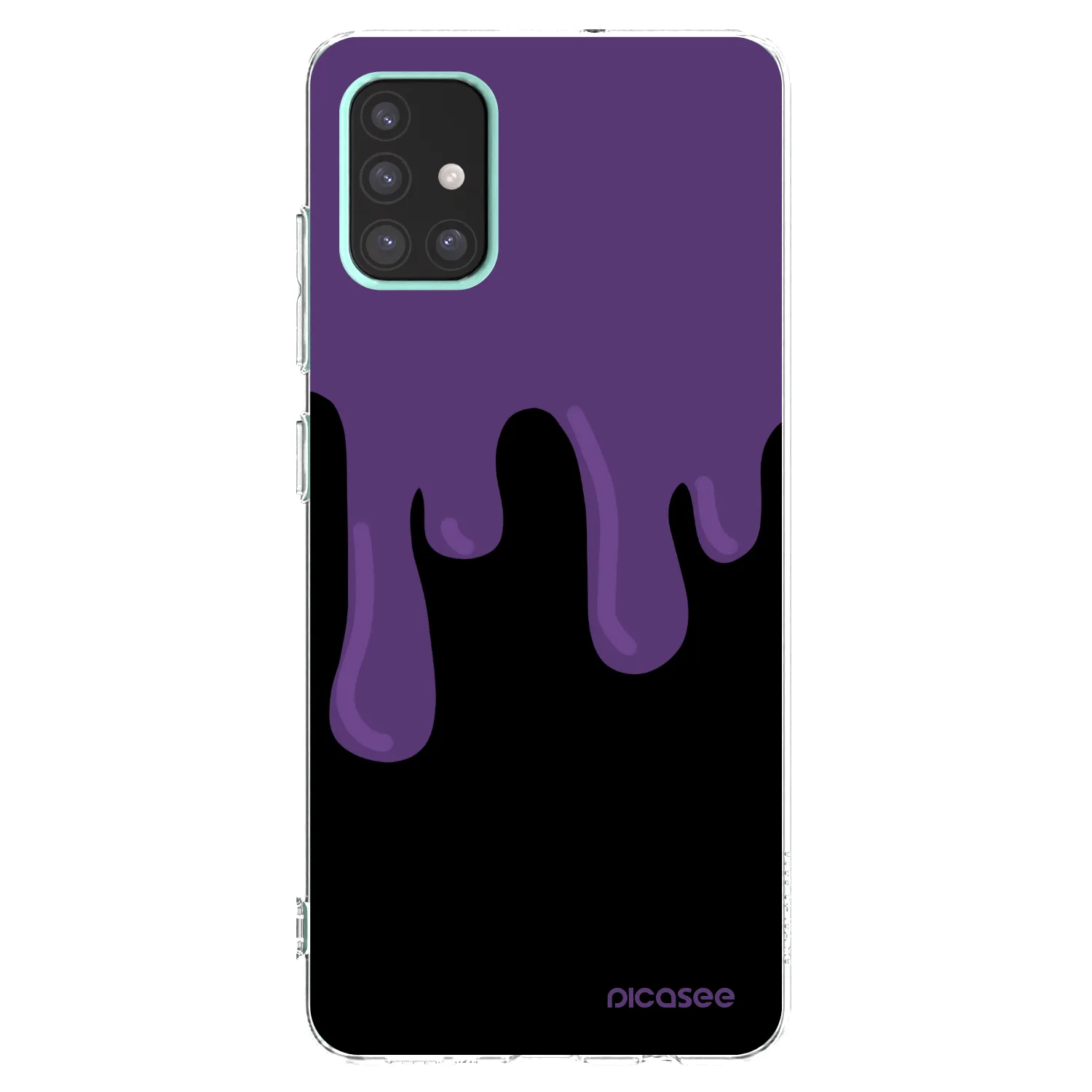 Picasee silikónový prehľadný obal pre Samsung Galaxy A51 A515F - Purple spooky
