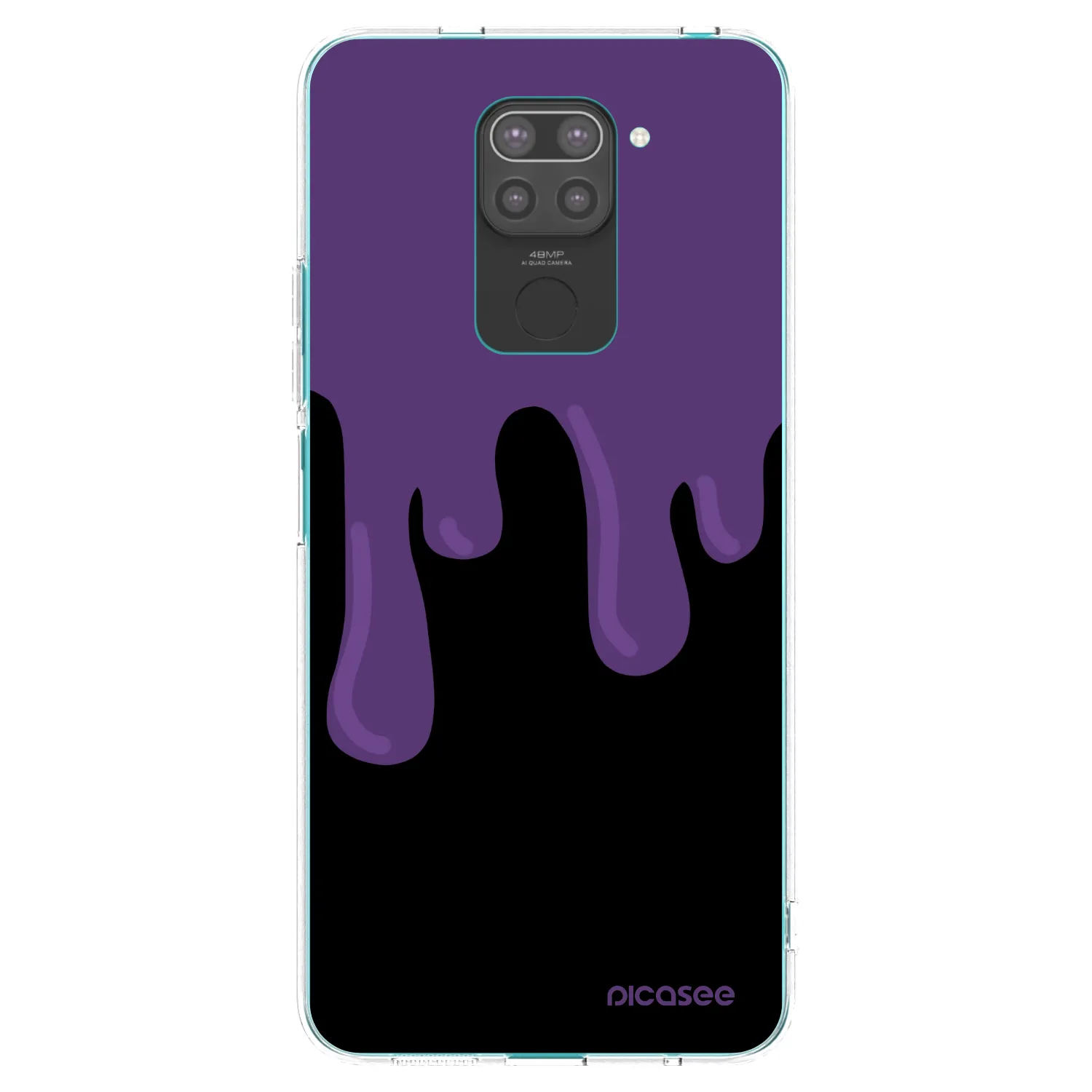 Picasee silikónový čierny obal pre Xiaomi Redmi Note 9 - Purple spooky