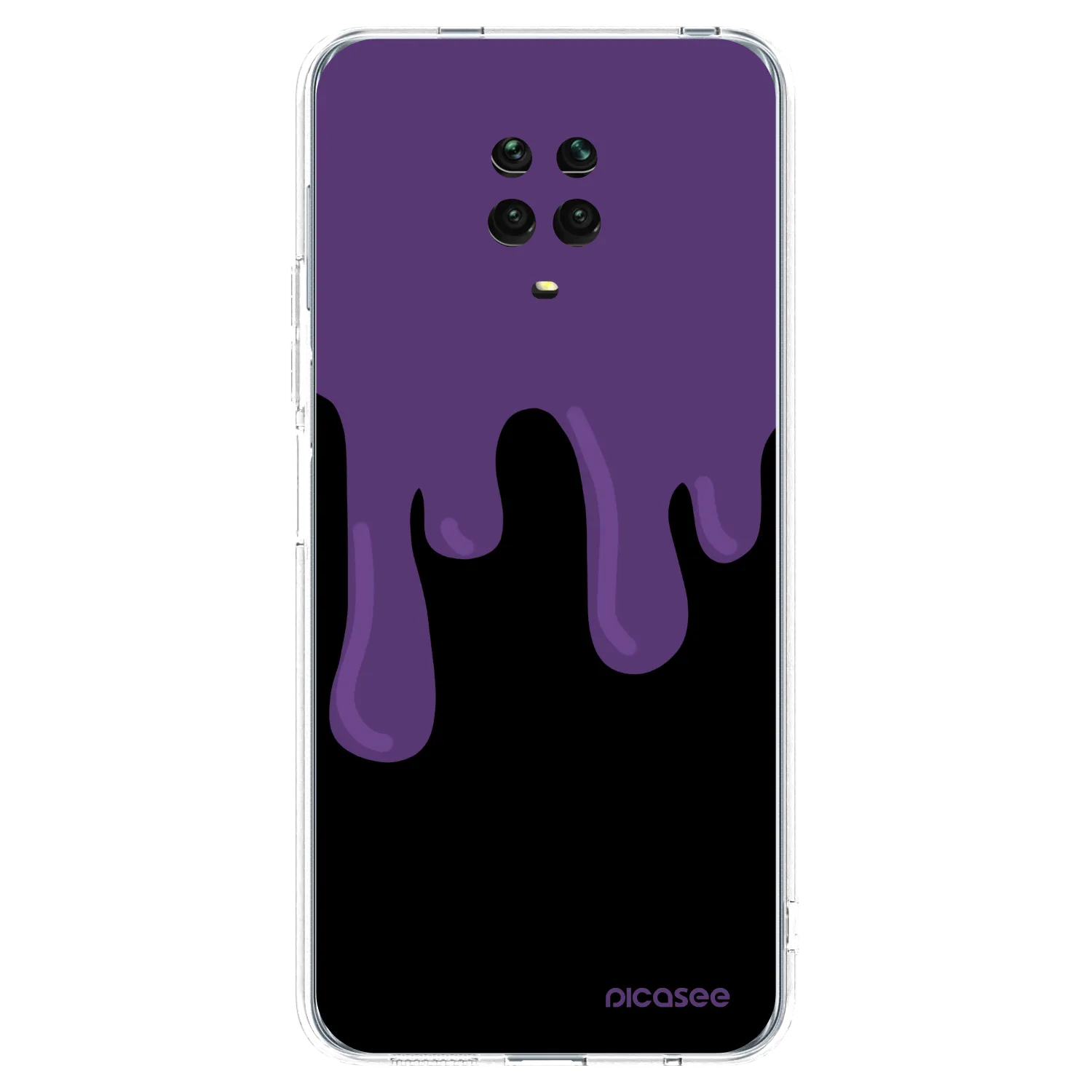 Picasee silikónový prehľadný obal pre Xiaomi Redmi Note 9S - Purple spooky
