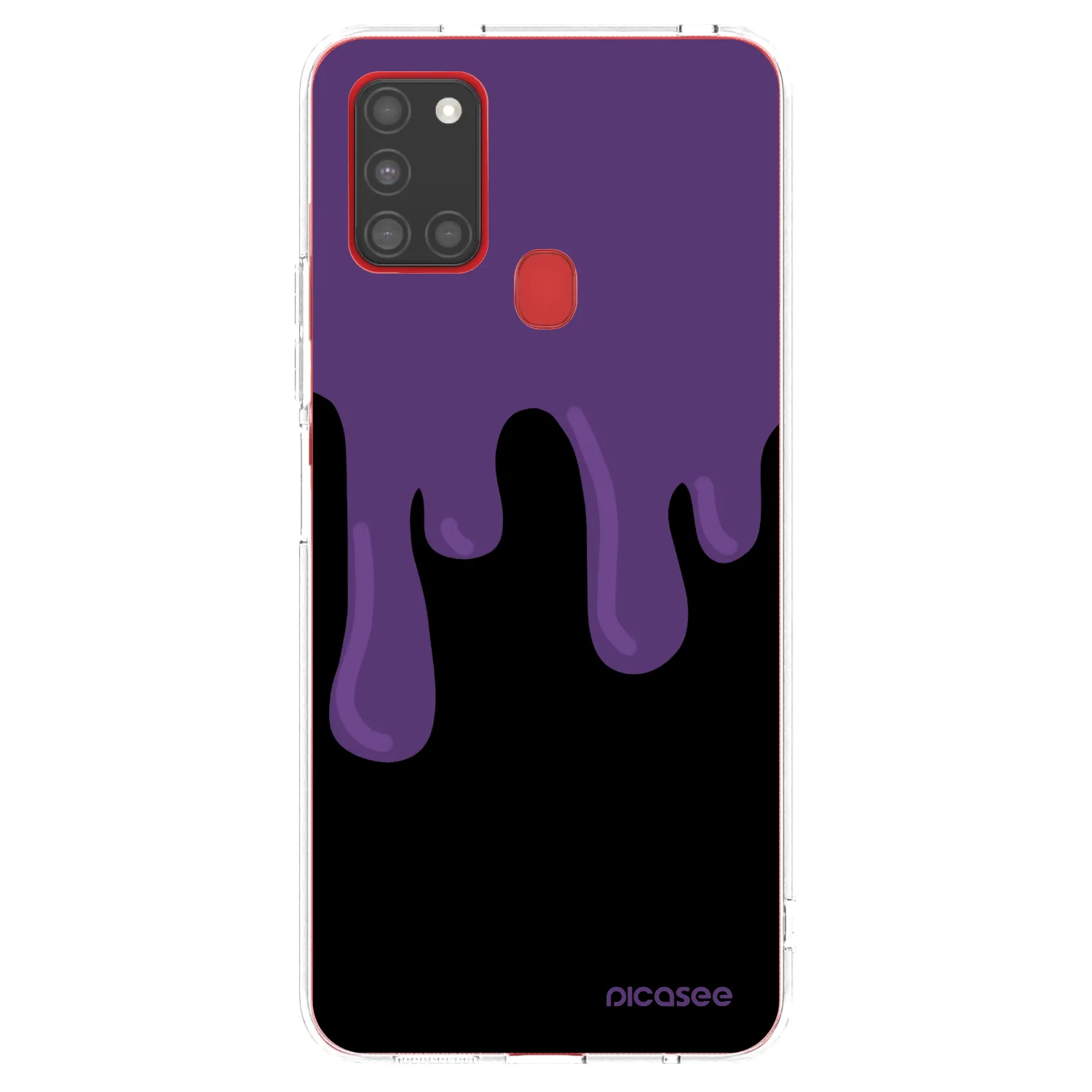 Picasee silikónový prehľadný obal pre Samsung Galaxy A21s - Purple spooky