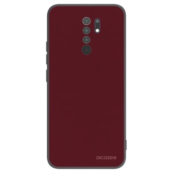 Picasee silikónový čierny obal pre Xiaomi Redmi 9 - Burgundy red