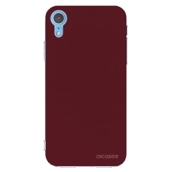 Picasee silikónový prehľadný obal pre Apple iPhone XR - Burgundy red