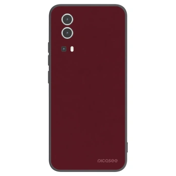 Picasee silikónový čierny obal pre Vivo Y72 5G - Burgundy red