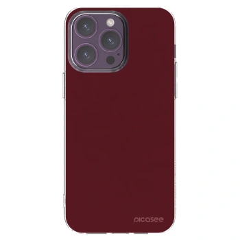 Picasee silikónový prehľadný obal pre Apple iPhone 14 Pro Max - Burgundy red