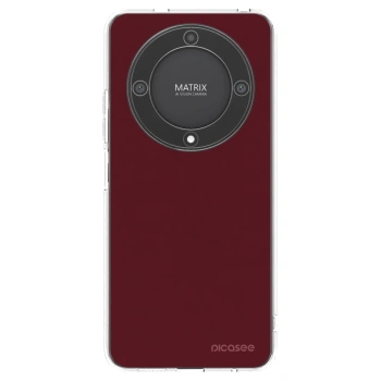 Picasee silikónový prehľadný obal pre Honor Magic5 Lite 5G - Burgundy red