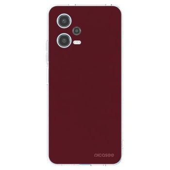 Picasee silikónový prehľadný obal pre Xiaomi Redmi Note 12 5G - Burgundy red