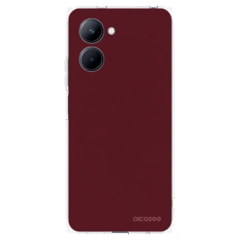 Picasee silikónový prehľadný obal pre Realme C33 (2023) - Burgundy red