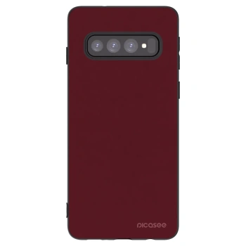 Picasee silikónový čierny obal pre Samsung Galaxy S10 G973 - Burgundy red