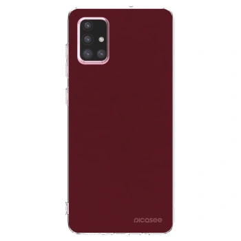 Picasee silikónový prehľadný obal pre Samsung Galaxy A71 A715F - Burgundy red