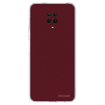 Picasee silikónový prehľadný obal pre Xiaomi Redmi Note 9S - Burgundy red